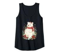 Mujer Navidad Oso Polar mamá ser Linda Embarazada Invierno Camiseta sin Mangas