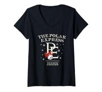 Mujer Navidad Polar Express The Bell Still Rings Camiseta Cuello V