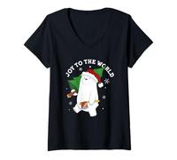 Mujer Navidad We Bare Bears Ho Ho Ho Camiseta Cuello V