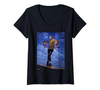 Mujer NBA Basketball Shaquille O'Neal LA Lakers por Michael Grecco Camiseta Cuello V