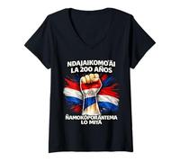 Mujer Ndajaikomoi La 200 Anos Paraguay Guaraní Orgulho Pais Cultur Camiseta Cuello V