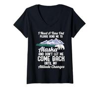 Mujer Necesito un Tiempo de Espera, por Favor envíame a Alaska Camiseta Cuello V