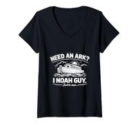 Mujer Need An Ark I Noah Guy Bíblica Cristiana Chiste Humor Camiseta Cuello V