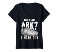 Mujer Need an Ark I Noah Guy Funny Christian Men Women Humour Camiseta Cuello V