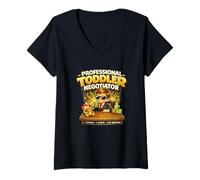 Mujer Negociador Profesional para niños pequeños Crianza de Madres pequeñas Camiseta Cuello V