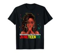 Mujer Negra Chicas Recordando A Mis Ancestros Juneteenth Camiseta