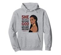 Mujer Negra Cristiana Reina Africana Melanin Poppin Pride Sudadera con Capucha