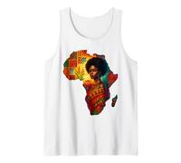 Mujer Negra Mapa Africano Afro Queen Melanina Historia Negra Camiseta sin Mangas