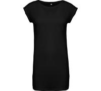 Mujer Negro Gris Azul Blanco o Rosa Extra Algodón Largo Vestido Camiseta