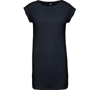 Mujer Negro Gris Azul Blanco o Rosa Extra Algodón Largo Vestido Camiseta