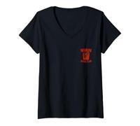 Mujer Negroni Social Club I Retro Classic Gin Cocktail Team Pecho Camiseta Cuello V