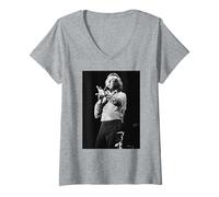 Mujer Neil Diamond: Cantante de Live Forever In Blue Jeans 1984 Camiseta Cuello V