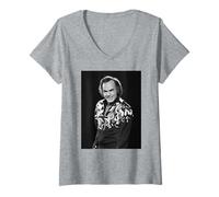 Mujer Neil Diamond Live Cracklin' Rosie Singer 1989 Camiseta Cuello V