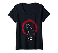 Mujer Neko Zen Camiseta Cuello V