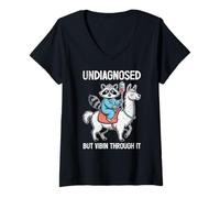 Mujer Neurodivergente - No diagnosticado pero algo no está bien Camiseta Cuello V
