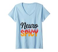 Mujer Neurodiverso Neuropicante Camiseta Cuello V