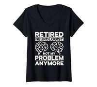 Mujer Neurólogo jubilado No es mi problema Médico Ciencia Neurología Camiseta Cuello V