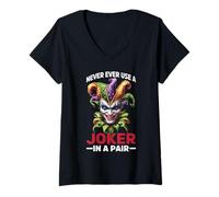 Mujer Never Ever Use A Joker In A Pair Mahjong Strategy Tip Camiseta Cuello V