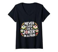 Mujer Never Ever Use A Joker In A Pair Mahjong Strategy Tip |- Camiseta Cuello V