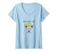 Mujer New York City Wonderful Stories The with Famous Yellow Taxi Camiseta Cuello V