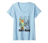 Mujer New York City Yellow Rubbe Duck Toy with Statue of Liberty Camiseta Cuello V