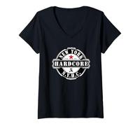 Mujer New York Hard-Core NYHC USA Straight-Edge Music Movimiento Camiseta Cuello V