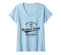 Mujer Newport Beach, California Camiseta Cuello V