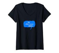 Mujer Ni Siquiera besamos el Humor Divertido de la Burbuja del discurso Camiseta Cuello V