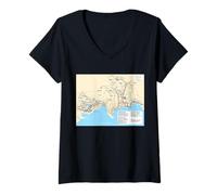 Mujer Nice Urban Travel Network Arte Francia Camiseta Cuello V