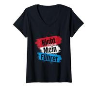 Mujer Nicht Mein Führer No es mi Presidente #Notmypresident Camiseta Cuello V