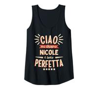 Mujer Nicole Idea Regalo Personalizzata Amica Nome Divertente Camiseta sin Mangas