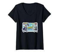 Mujer Nietzsche vs Kant Arcade Juego de Lucha Divertido Filosofía Nerd Camiseta Cuello V