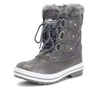 Mujer Nieve Bota Nylon Corto Nieve Lluvia Caliente Impermeable Botas - Gris - 37