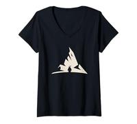 Mujer Nihilist Penguin Meme Montaña Hielo Existencial Camiseta Cuello V