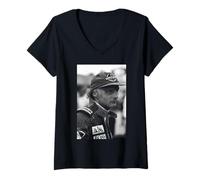 Mujer Niki Lauda GP de Gran Bretaña Brands Hatch 1984 Camiseta Cuello V