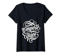 Mujer N'importe Quoi French Whatever Actitud Camiseta Cuello V
