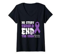 Mujer Ninguna Historia debería terminar Demasiado Pronto Cinta de Conciencia sobre Sobredosis Camiseta Cuello V