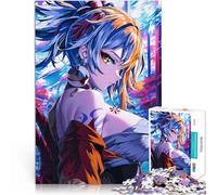 Mujer Ninja Estilo Anime Rompecabezas para Adultos de 1000 Piezas Juguetes educativos de Aprendizaje Interacción Entre Padres e Hijos 38x26cm