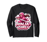 Mujer Ninja Girl Flor Femenina Artes Marciales Karate Kickbox Manga Larga