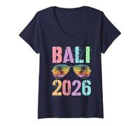 Mujer Niños Bali 2026 Trip Swim Vacay Matching Mom Daughter Besties Camiseta Cuello V