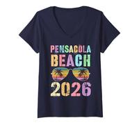 Mujer Niños Pensacola Beach 2026 Trip Swim Vacay Matching Sisters Camiseta Cuello V
