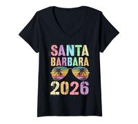 Mujer Niños Santa Bárbara 2026 Vacay Cruise Vacation Primos Camiseta Cuello V