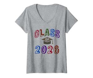 Mujer Nivel Final del anuario de último año de la Clase 2026: Creando Recuerdos Camiseta Cuello V