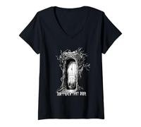 Mujer No abras Esa Puerta Camiseta Cuello V