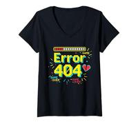 Mujer No calcula 404 Lenguaje de programación IT Tech Savy Camiseta Cuello V