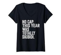 Mujer No Cap This Year Was Totally Skibidi End Of Year Graduation Camiseta Cuello V