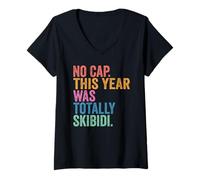 Mujer No Cap This Year Was Totally Skibidi Shirt Year Graduation Camiseta Cuello V