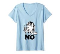 Mujer No Cat Maximum Monday Vibes Camiseta Cuello V