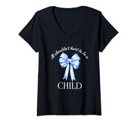 Mujer No debería doler ser una coqueta de concienciación sobre el abuso infantil Camiseta Cuello V