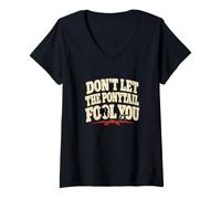 Mujer No Dejes Que la Cola de Caballo te engañe Karate Humor Girl Fighter Camiseta Cuello V